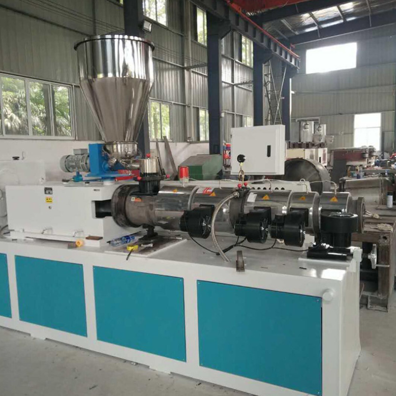 Plastic Conical Double Screw Extruder Machine China